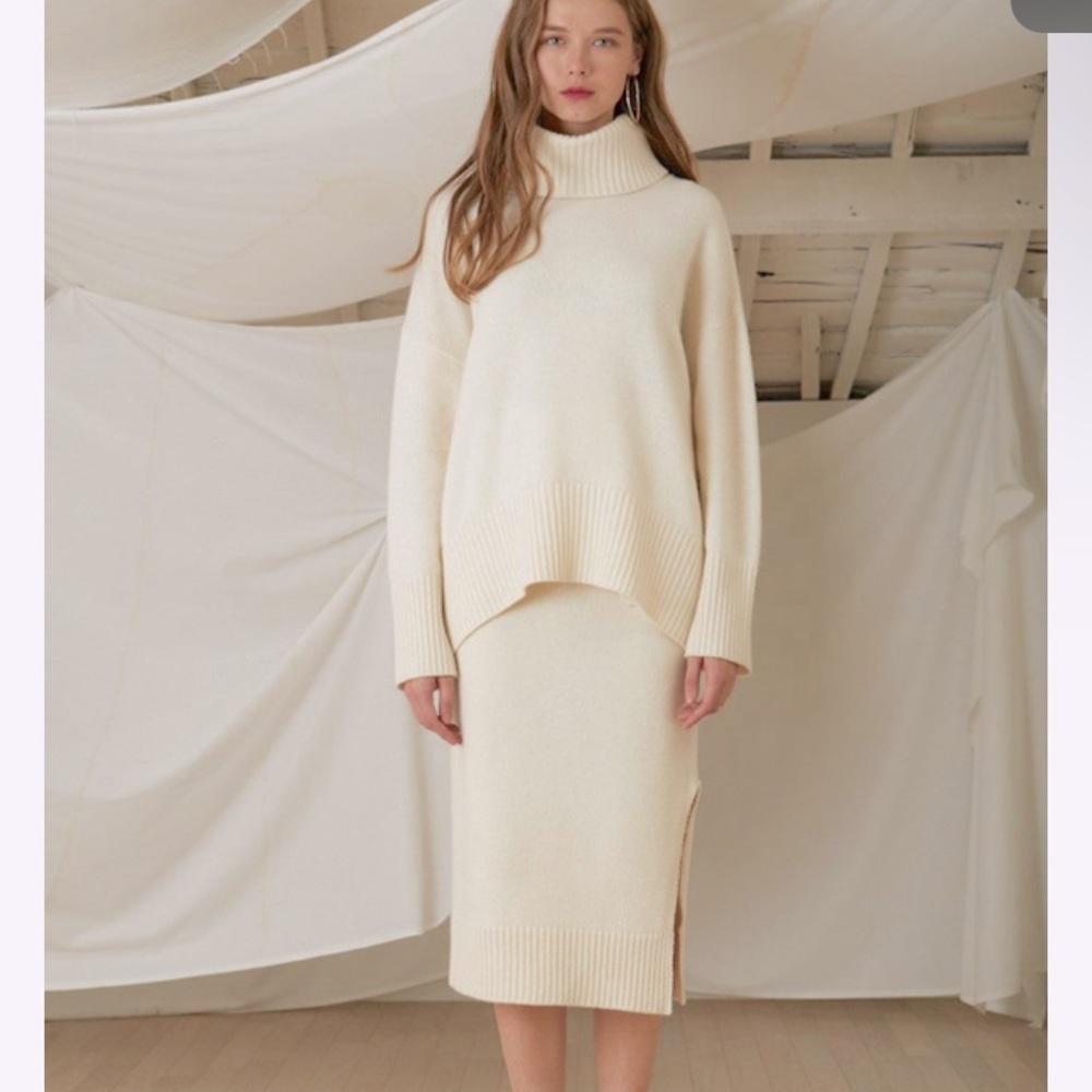 Lookast cashmere knit skirt w concept